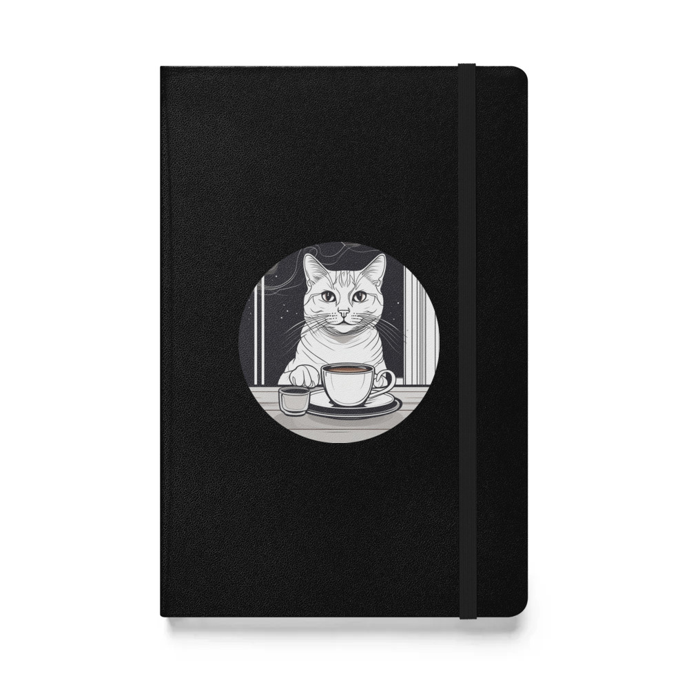 PugMug Custom White Companion Cat Hardcover Bound Notebook