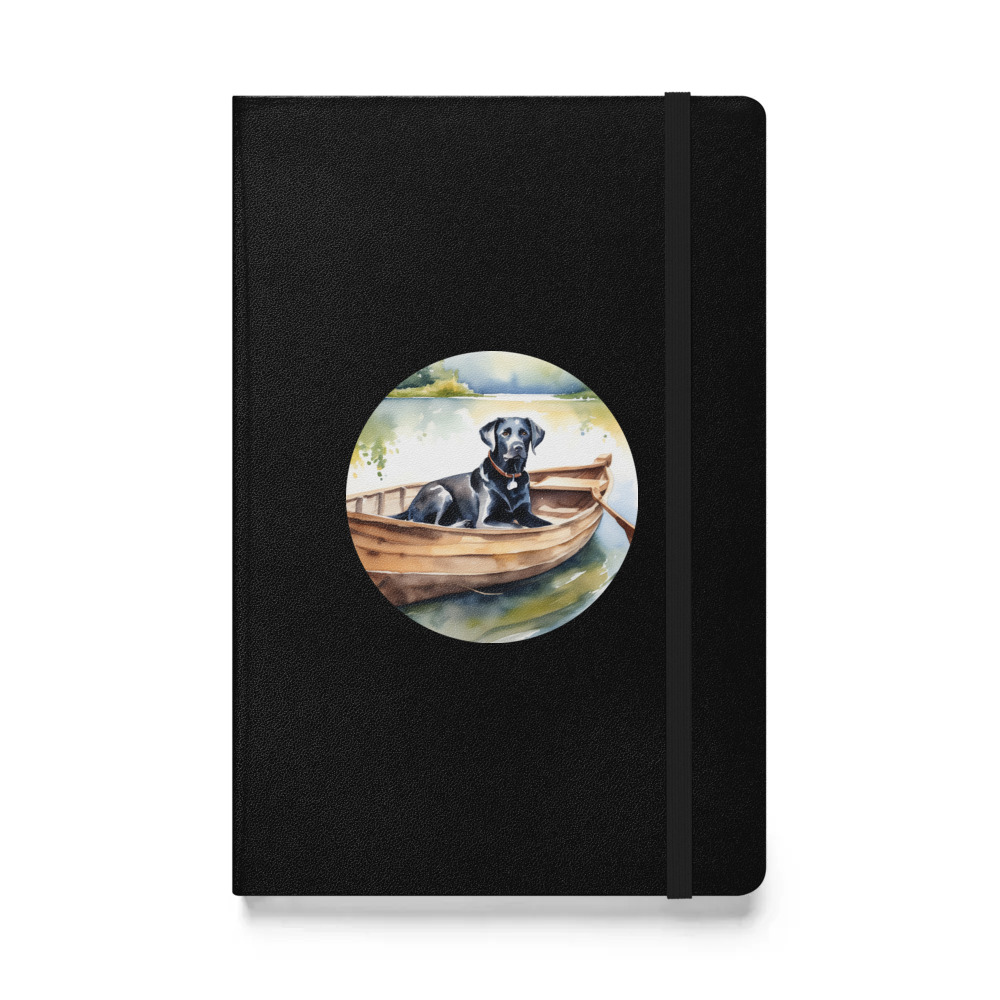 PugMug Custom Black Labrador Retriever Hardcover Bound Notebook