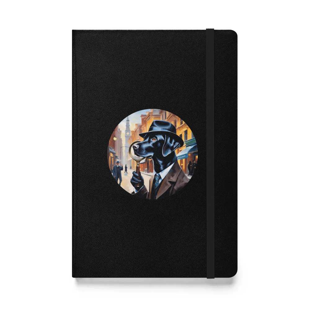 PugMug Custom Black Labrador Retriever Hardcover Bound Notebook