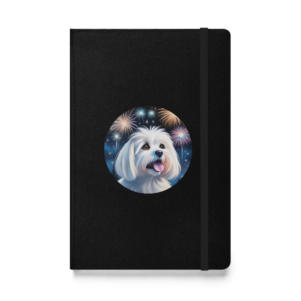 PugMug Custom Maltese Dog Hardcover Bound Notebook