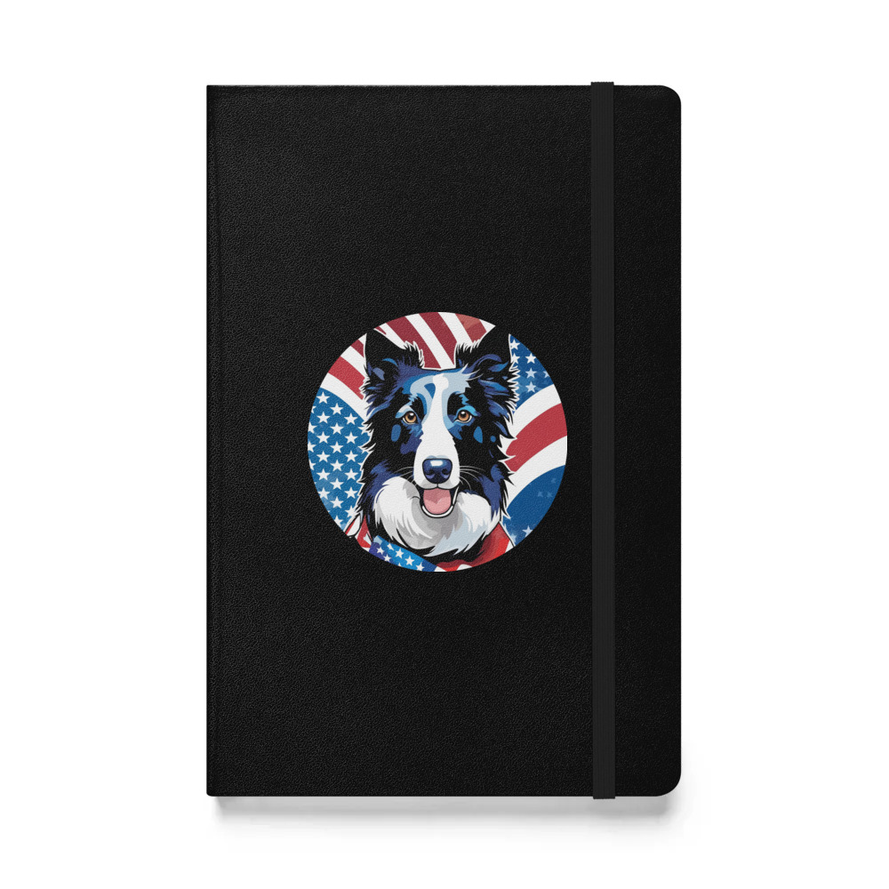 PugMug Custom Border Collie Hardcover Bound Notebook