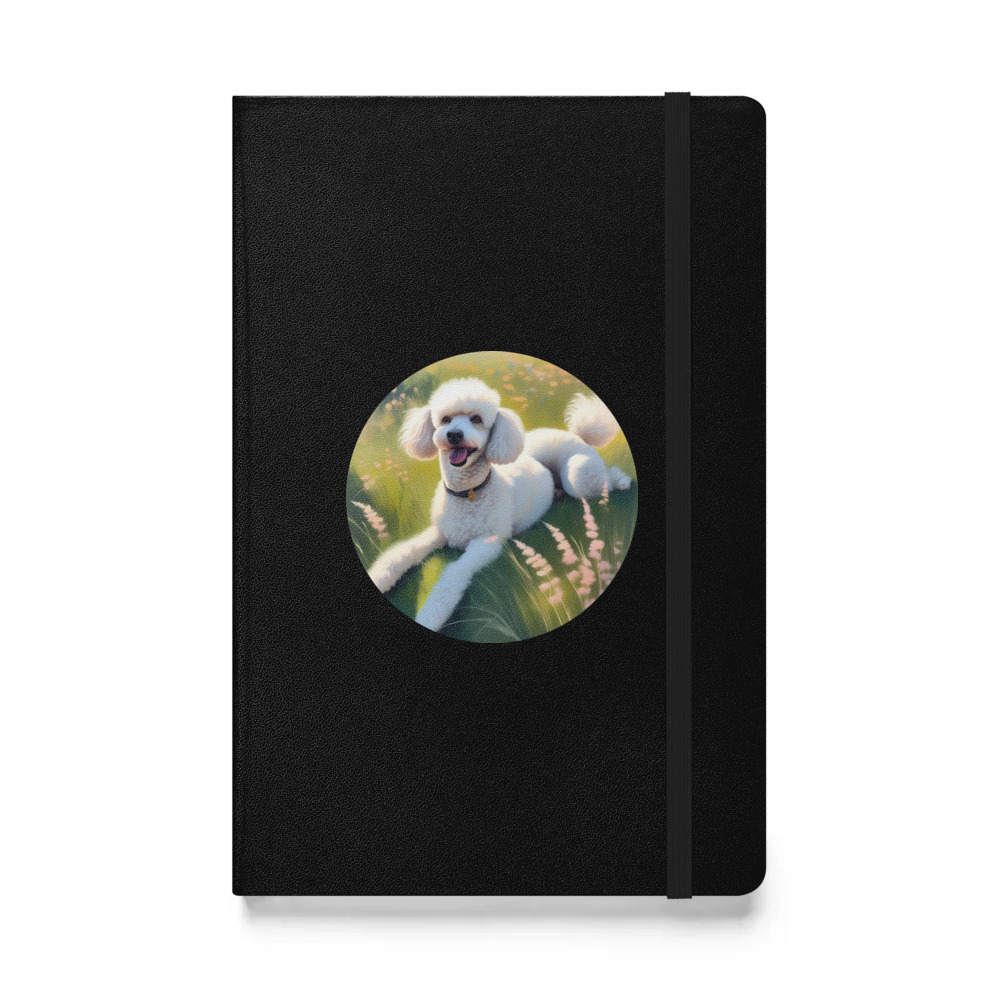 PugMug Custom White Poodle Hardcover Bound Notebook
