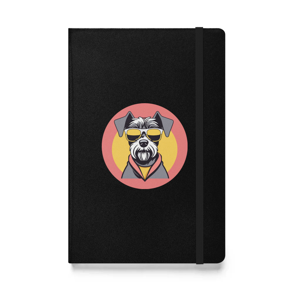 PugMug Custom Miniature Schnauzer Hardcover Bound Notebook