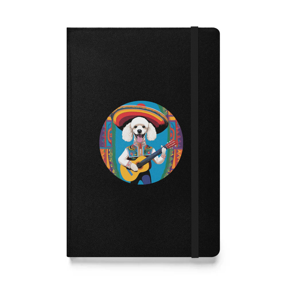 PugMug Custom White Poodle Hardcover Bound Notebook