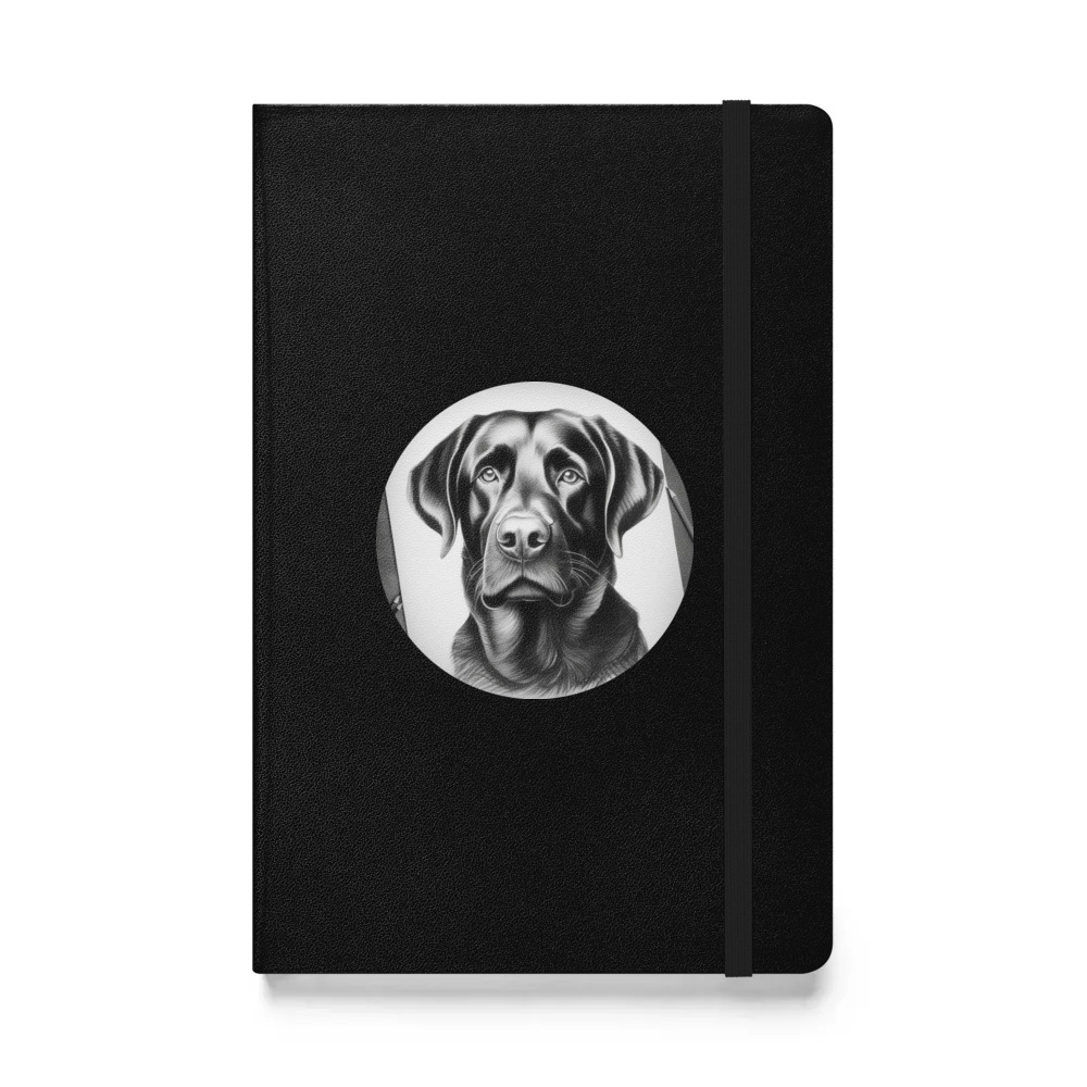 PugMug Custom Black Labrador Retriever Hardcover Bound Notebook