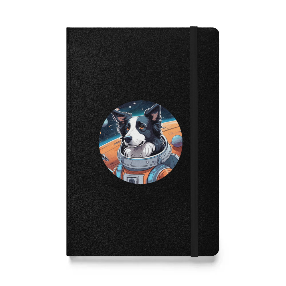 PugMug Custom Border Collie Hardcover Bound Notebook