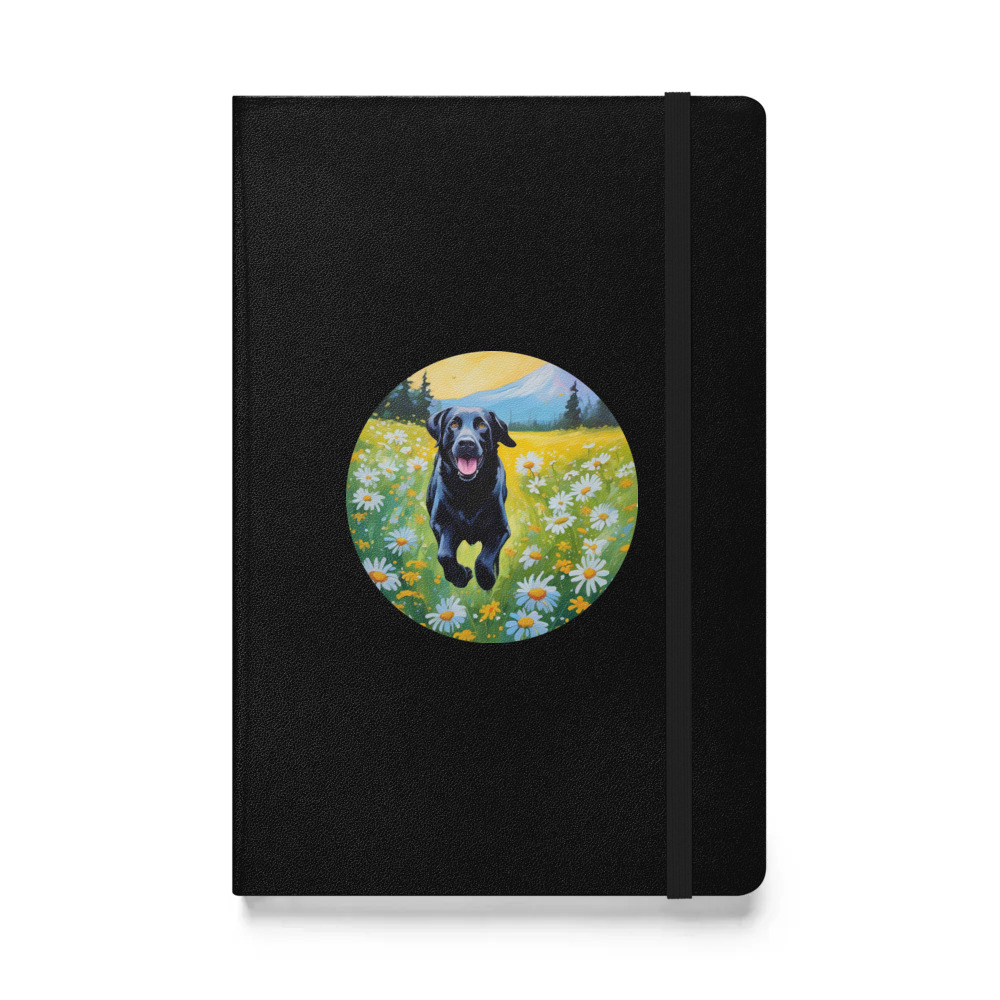 PugMug Custom Black Labrador Retriever Hardcover Bound Notebook