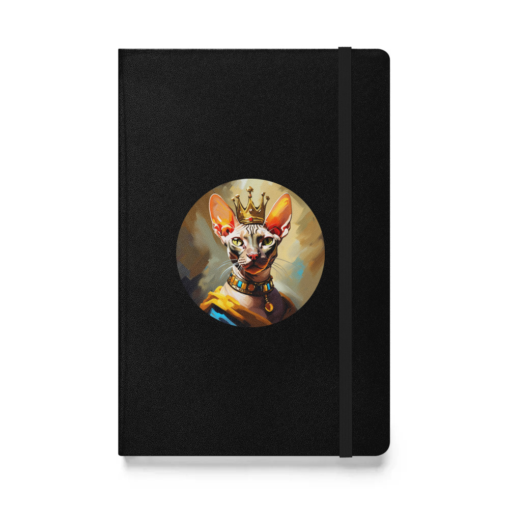 PugMug Custom Tabby Sphynx Cat Hardcover Bound Notebook