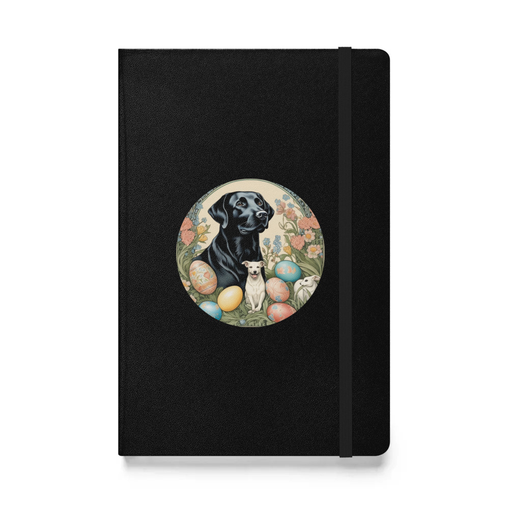 PugMug Custom Black Labrador Retriever Hardcover Bound Notebook