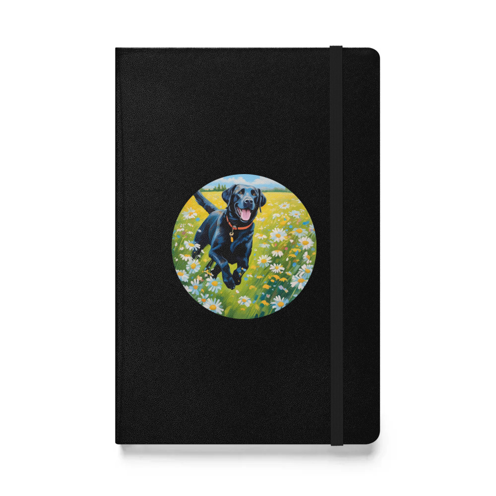 PugMug Custom Black Labrador Retriever Hardcover Bound Notebook