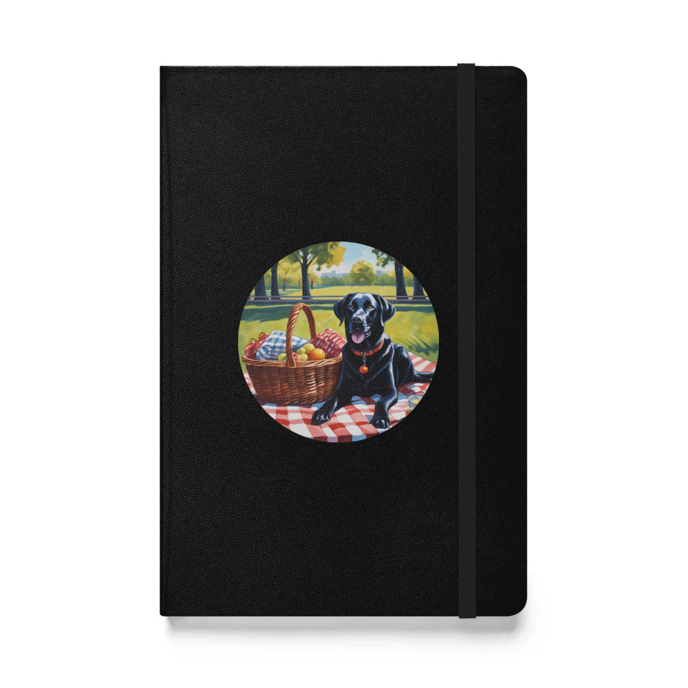 PugMug Custom Black Labrador Retriever Hardcover Bound Notebook