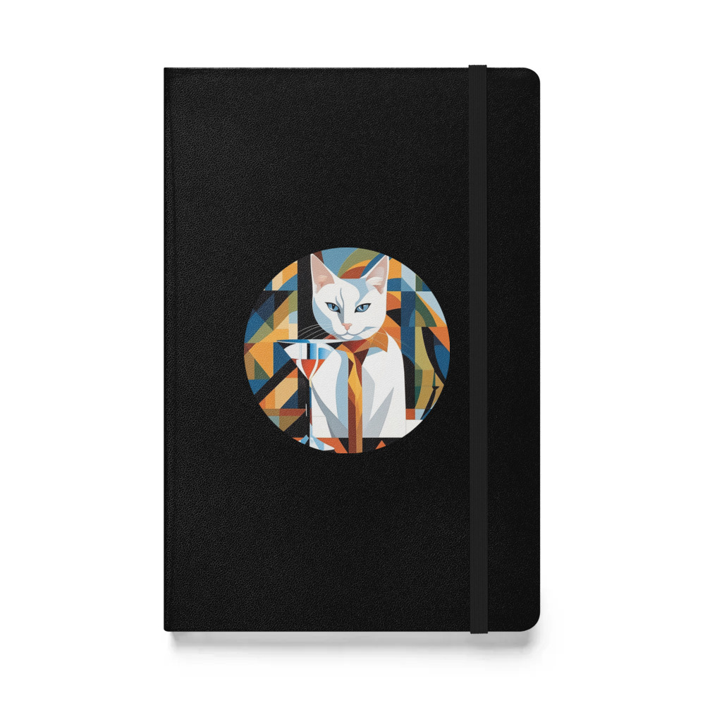 PugMug Custom White Companion Cat Hardcover Bound Notebook