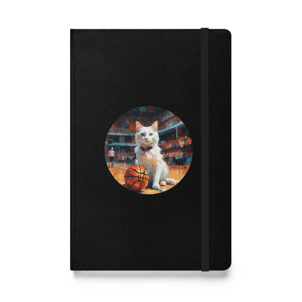 PugMug Custom White Companion Cat Hardcover Bound Notebook