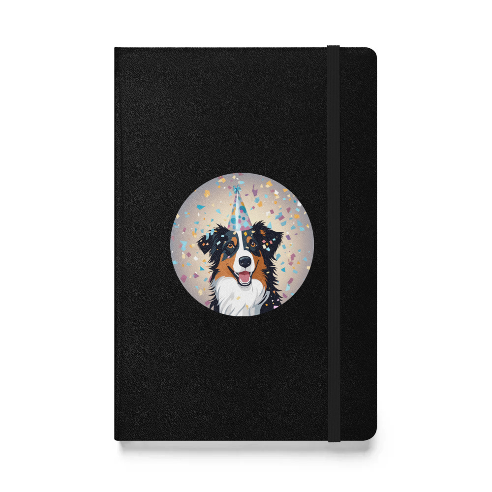 PugMug Custom Australian Shepherd Dog Hardcover Bound Notebook
