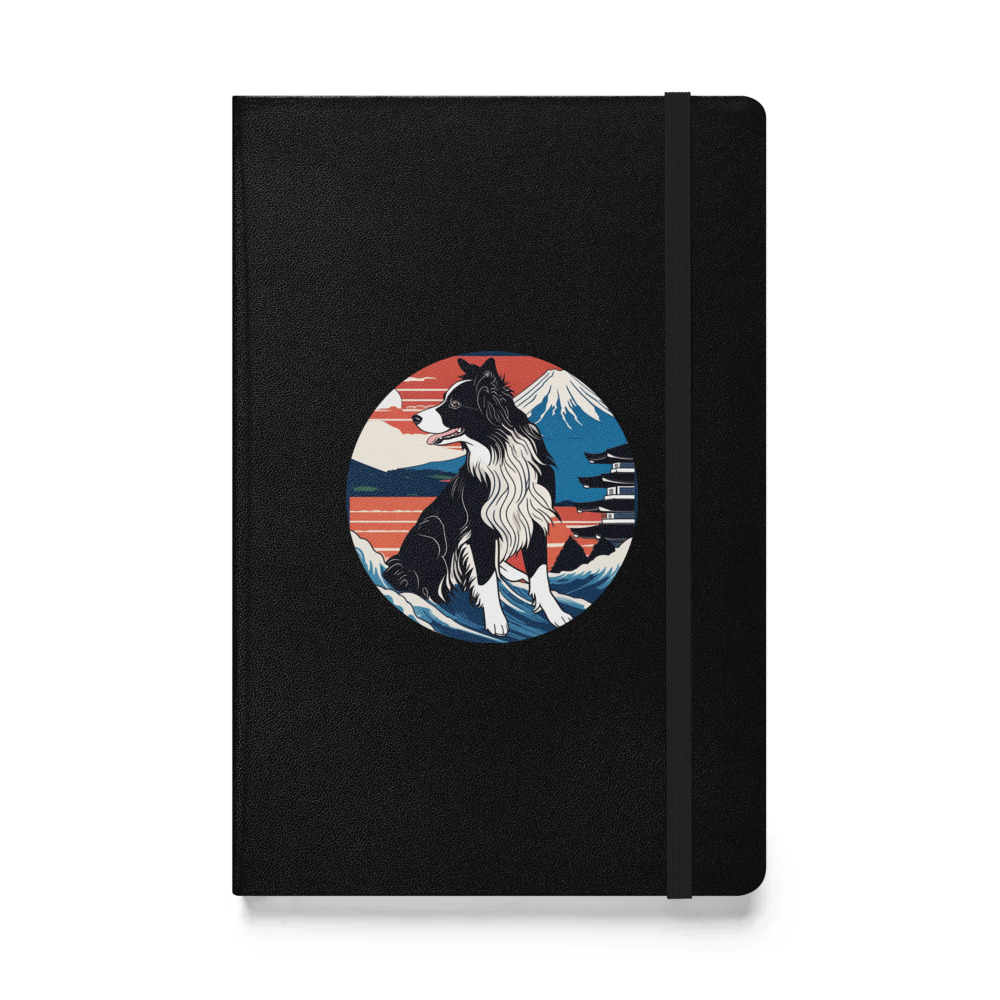 PugMug Custom Border Collie Hardcover Bound Notebook