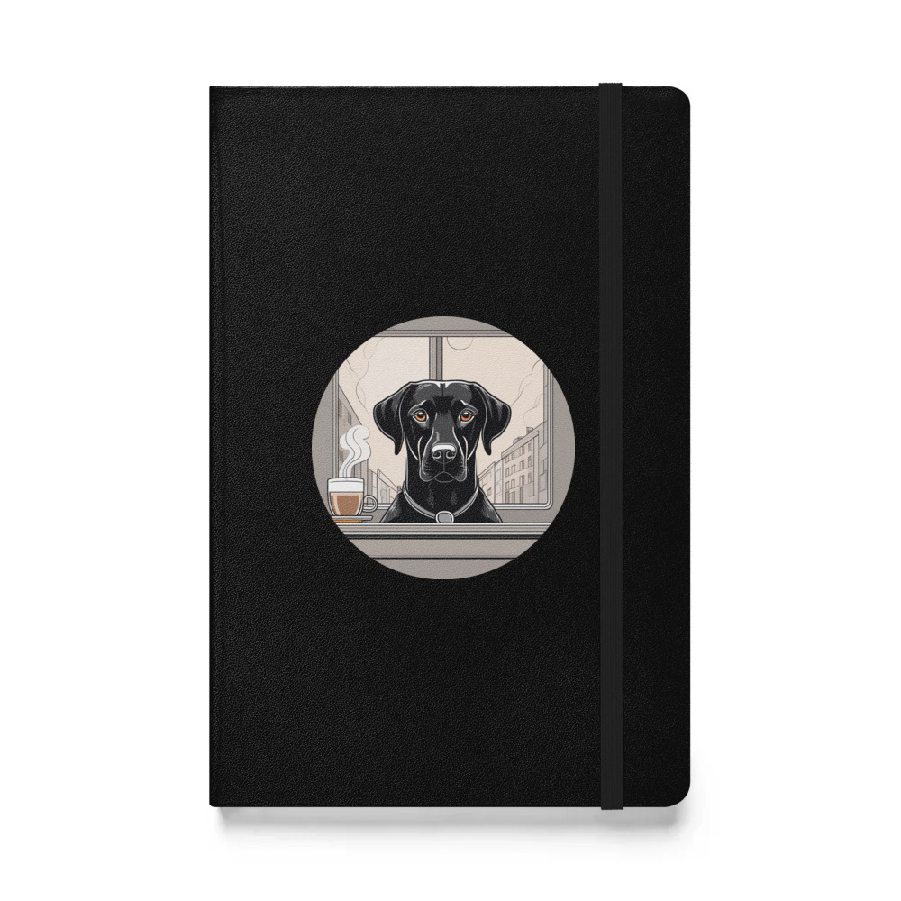 PugMug Custom Black Labrador Retriever Hardcover Bound Notebook