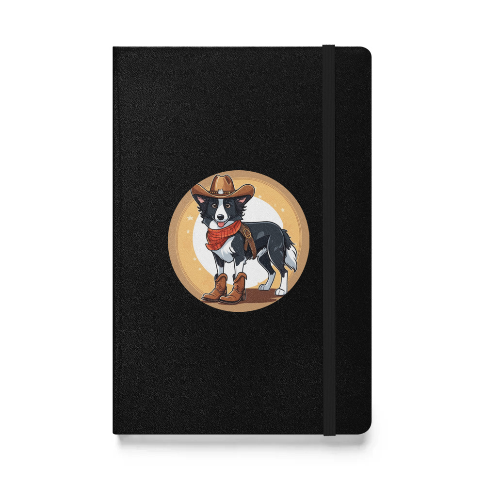 PugMug Custom Border Collie Hardcover Bound Notebook
