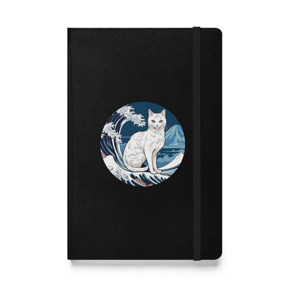 PugMug Custom White Companion Cat Hardcover Bound Notebook