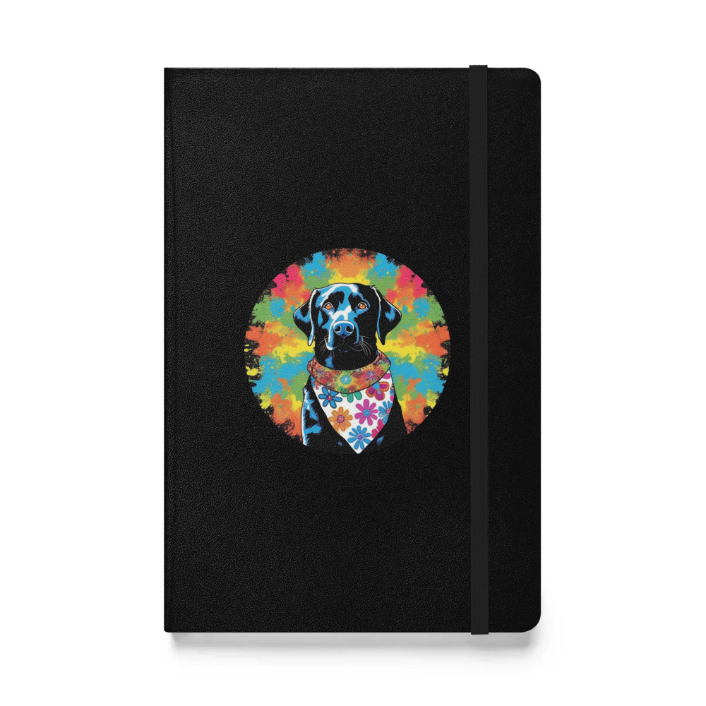 PugMug Custom Black Labrador Retriever Hardcover Bound Notebook