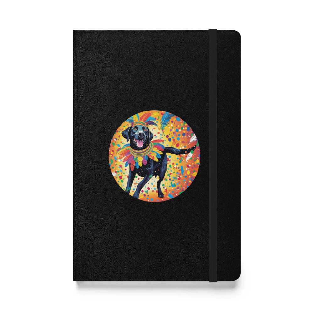 PugMug Custom Black Labrador Retriever Hardcover Bound Notebook