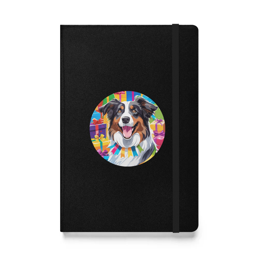 PugMug Custom Australian Shepherd Dog Hardcover Bound Notebook
