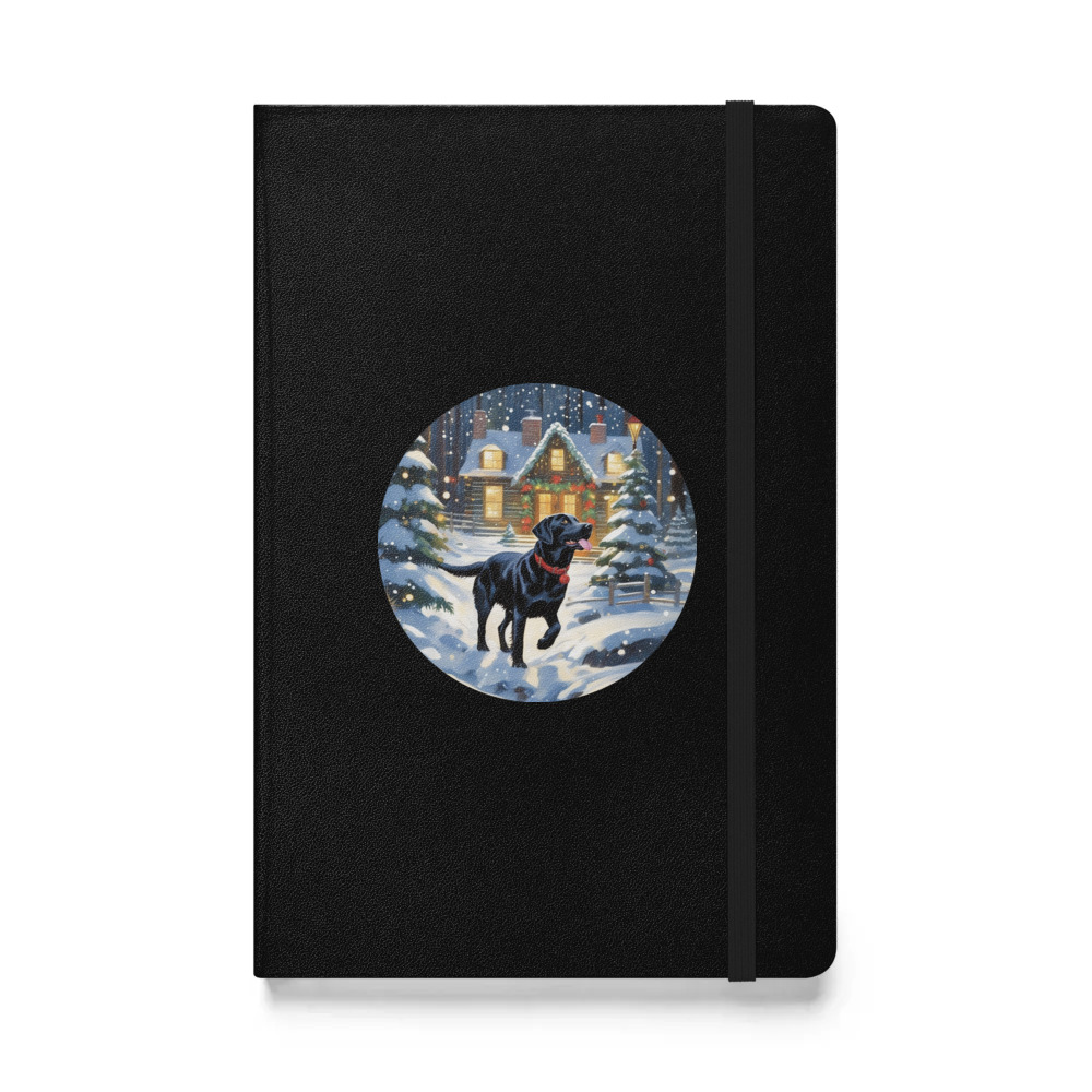 PugMug Custom Black Labrador Retriever Hardcover Bound Notebook
