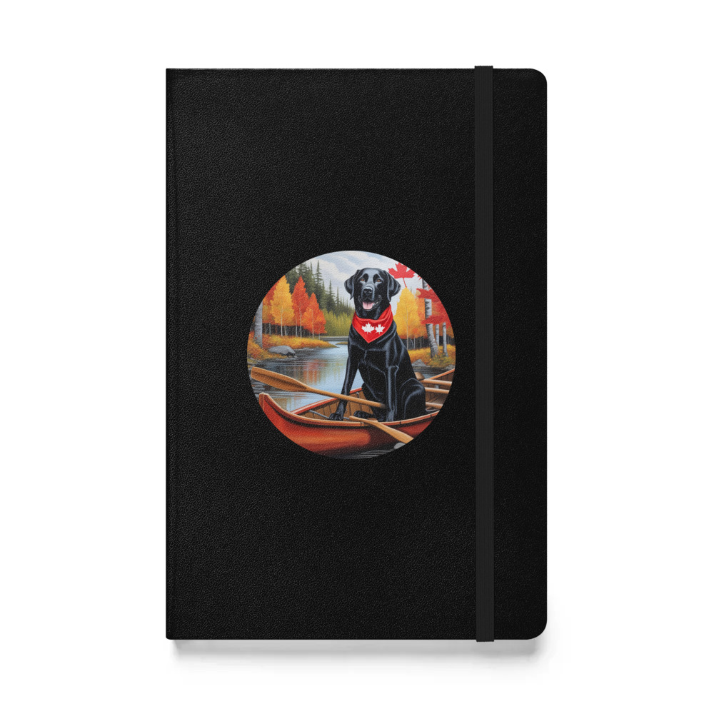 PugMug Custom Black Labrador Retriever Hardcover Bound Notebook