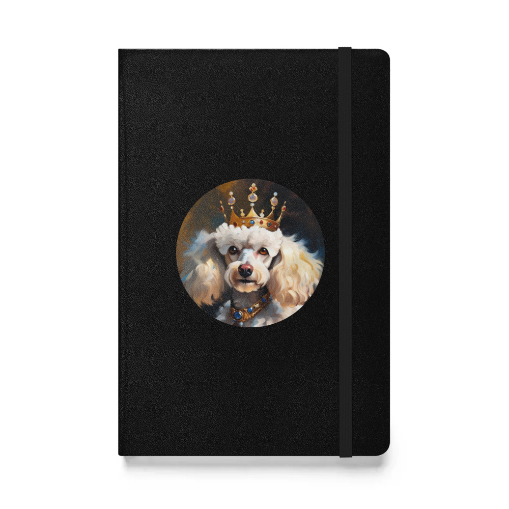 PugMug Custom White Poodle Hardcover Bound Notebook