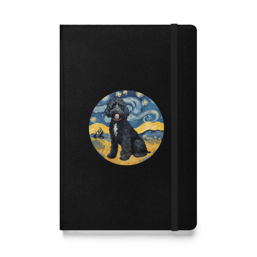 PugMug Custom Portuguese Water Dog Hardcover Bound Notebook