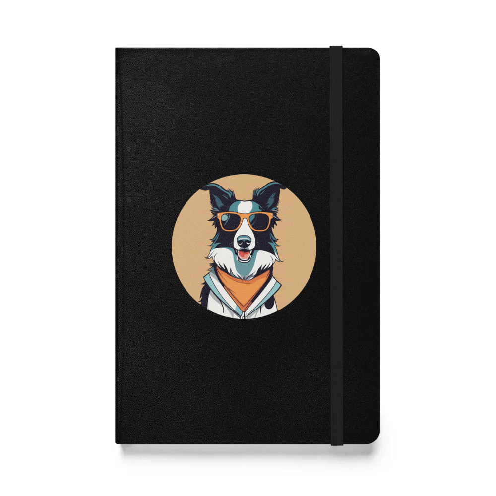 PugMug Custom Border Collie Hardcover Bound Notebook