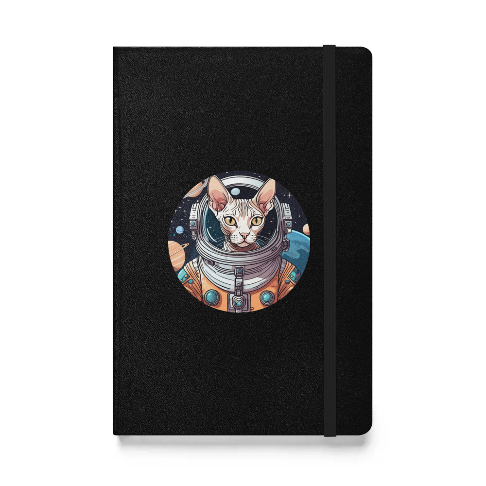 PugMug Custom Tabby Sphynx Cat Hardcover Bound Notebook