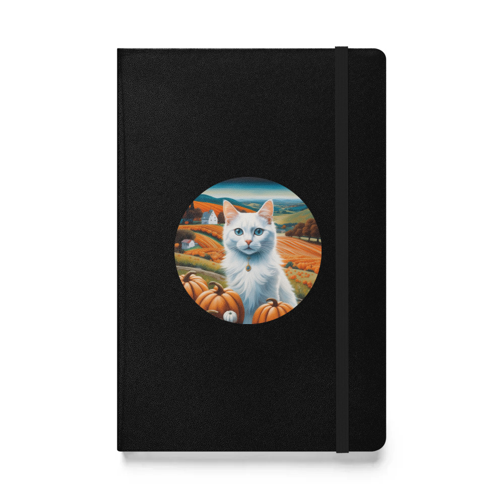 PugMug Custom White Companion Cat Hardcover Bound Notebook