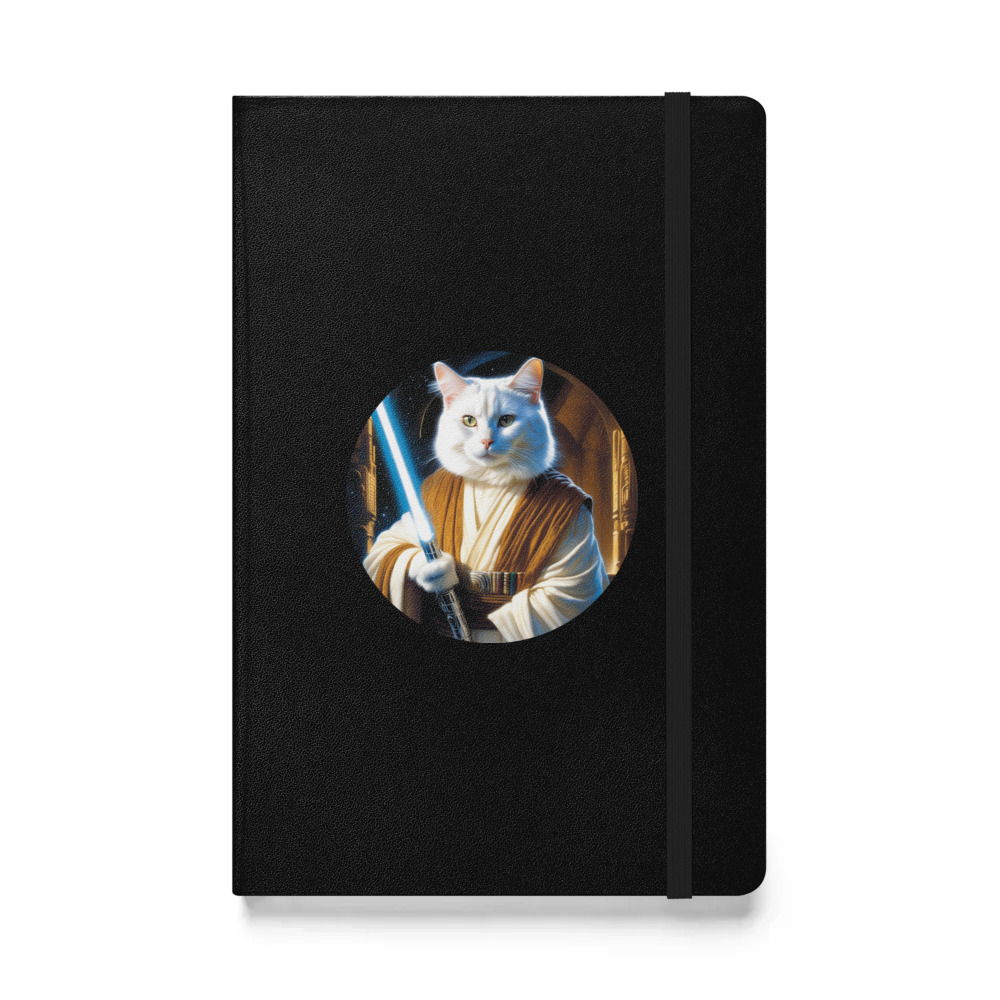 PugMug Custom White Companion Cat Hardcover Bound Notebook