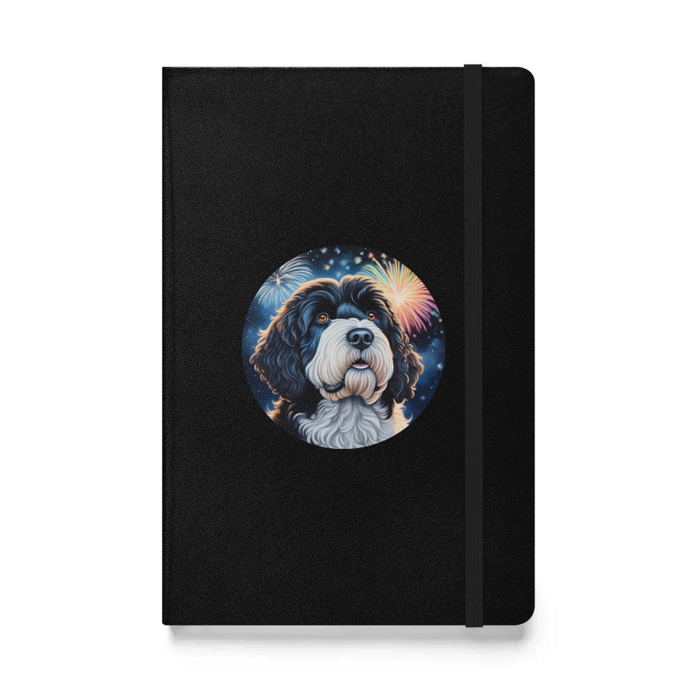 PugMug Custom Portuguese Water Dog Hardcover Bound Notebook