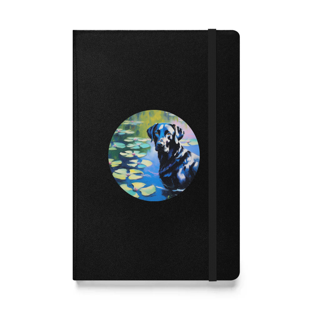 PugMug Custom Black Labrador Retriever Hardcover Bound Notebook