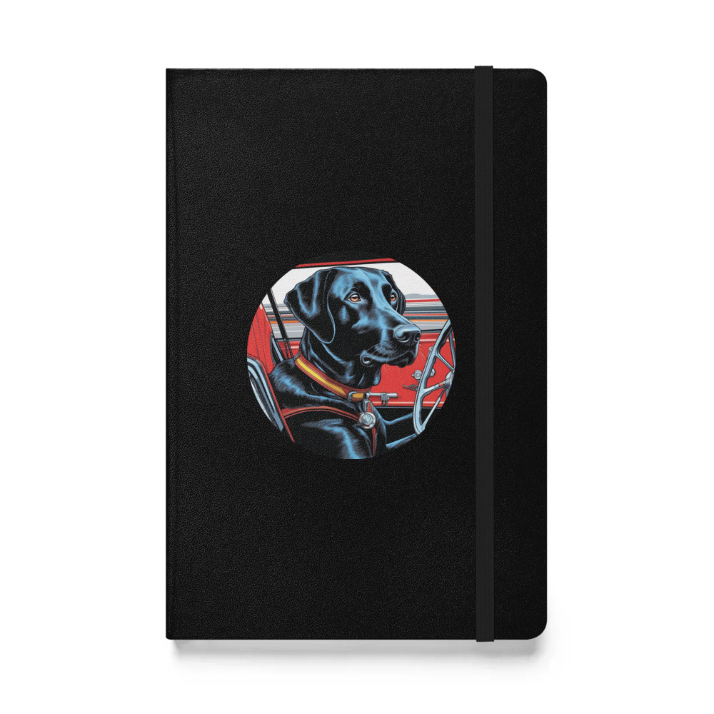 PugMug Custom Black Labrador Retriever Hardcover Bound Notebook