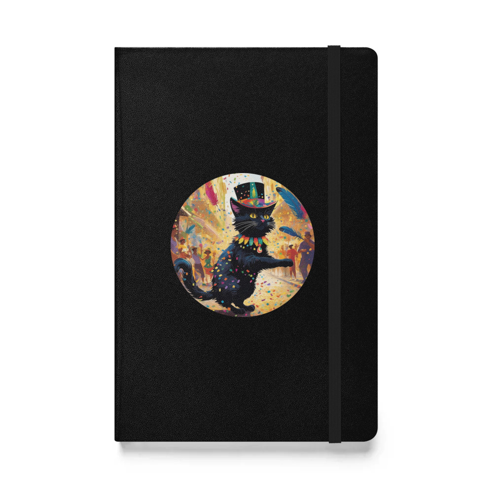 PugMug Custom Black Companion Cat Hardcover Bound Notebook