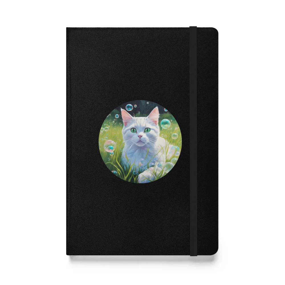 PugMug Custom White Companion Cat Hardcover Bound Notebook