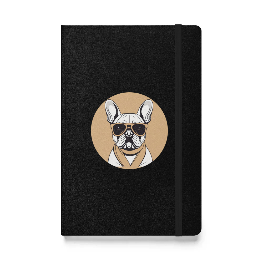 PugMug Custom Tan French Bulldog Hardcover Bound Notebook