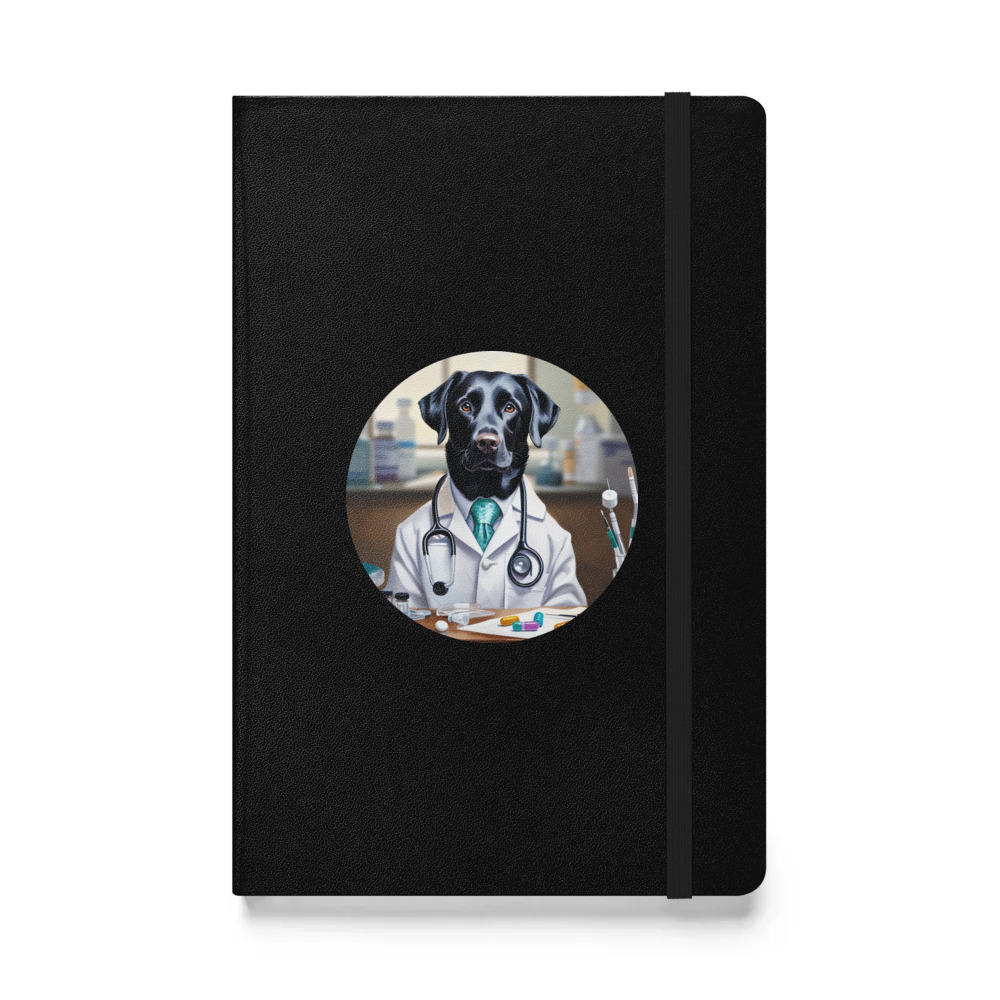 PugMug Custom Black Labrador Retriever Hardcover Bound Notebook