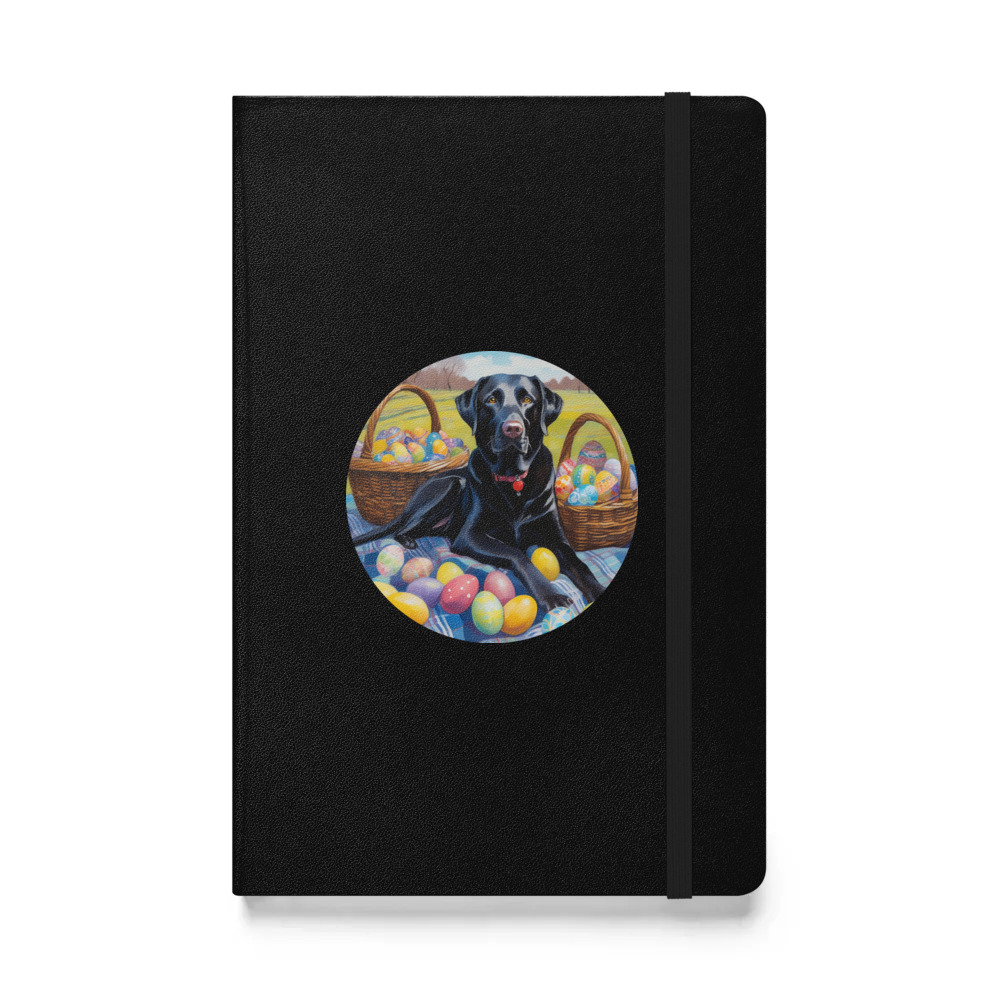 PugMug Custom Black Labrador Retriever Hardcover Bound Notebook