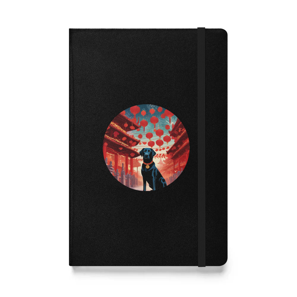 PugMug Custom Black Labrador Retriever Hardcover Bound Notebook