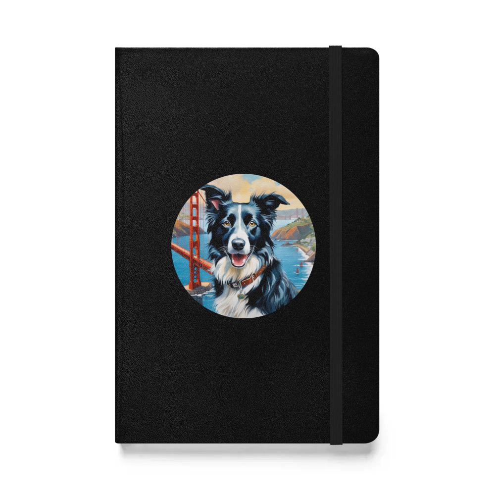 PugMug Custom Border Collie Hardcover Bound Notebook