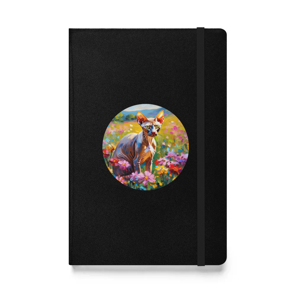 PugMug Custom Tabby Sphynx Cat Hardcover Bound Notebook