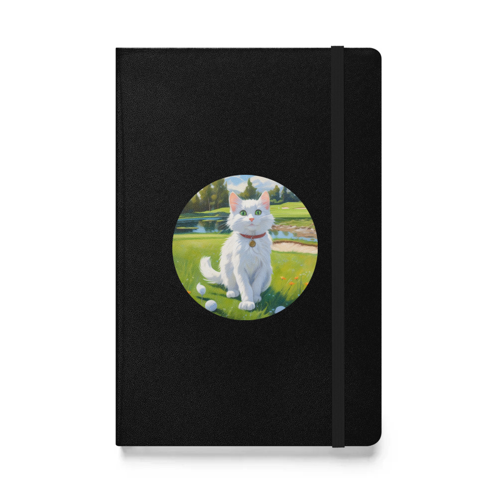 PugMug Custom White Companion Cat Hardcover Bound Notebook
