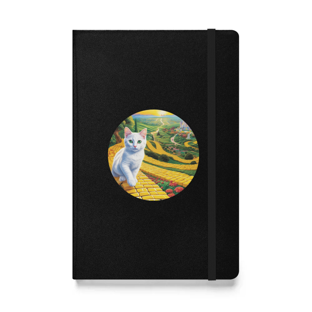 PugMug Custom White Companion Cat Hardcover Bound Notebook