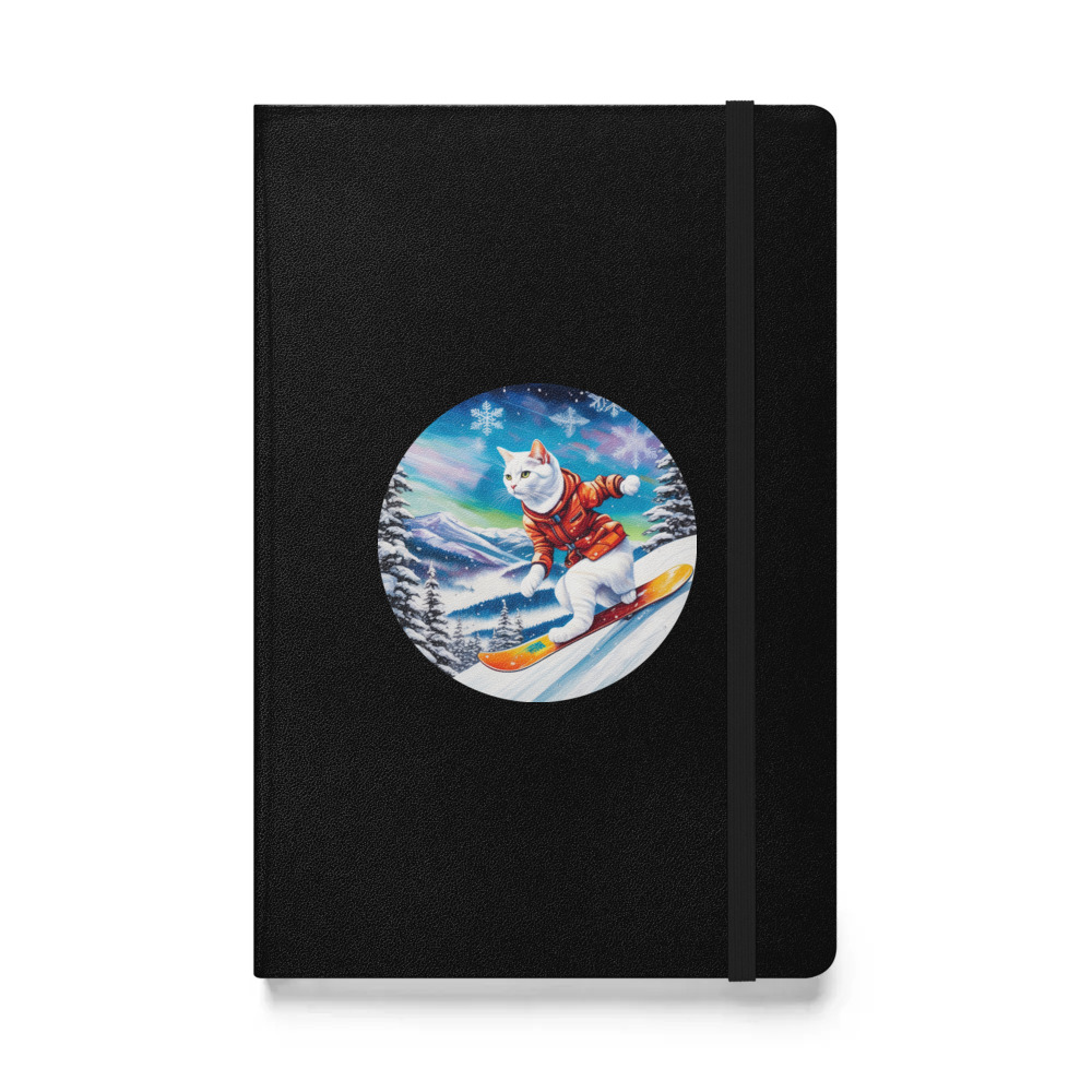 PugMug Custom White Companion Cat Hardcover Bound Notebook