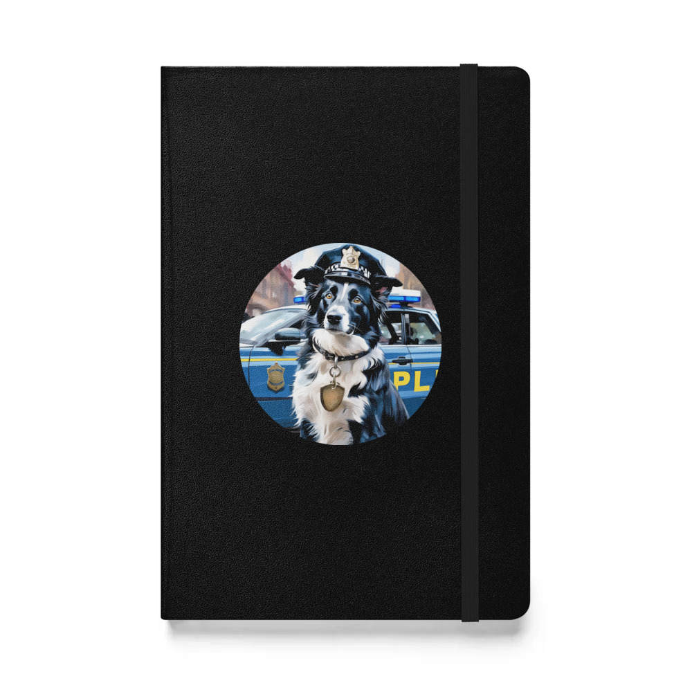 PugMug Custom Border Collie Hardcover Bound Notebook