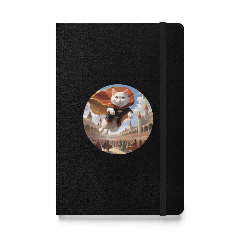 PugMug Custom White Companion Cat Hardcover Bound Notebook