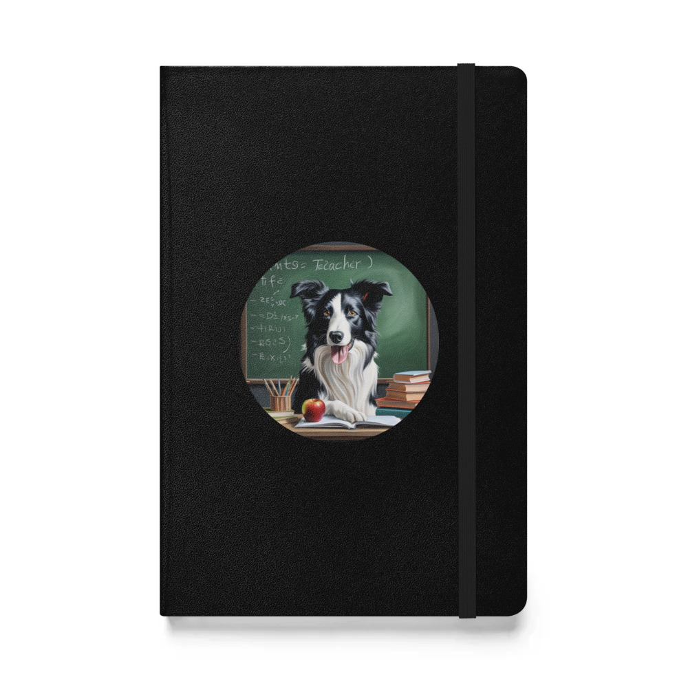 PugMug Custom Border Collie Hardcover Bound Notebook